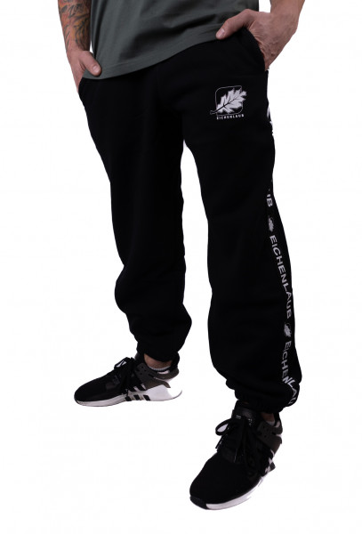 Eichenlaub Jogginghose Tape schwarz